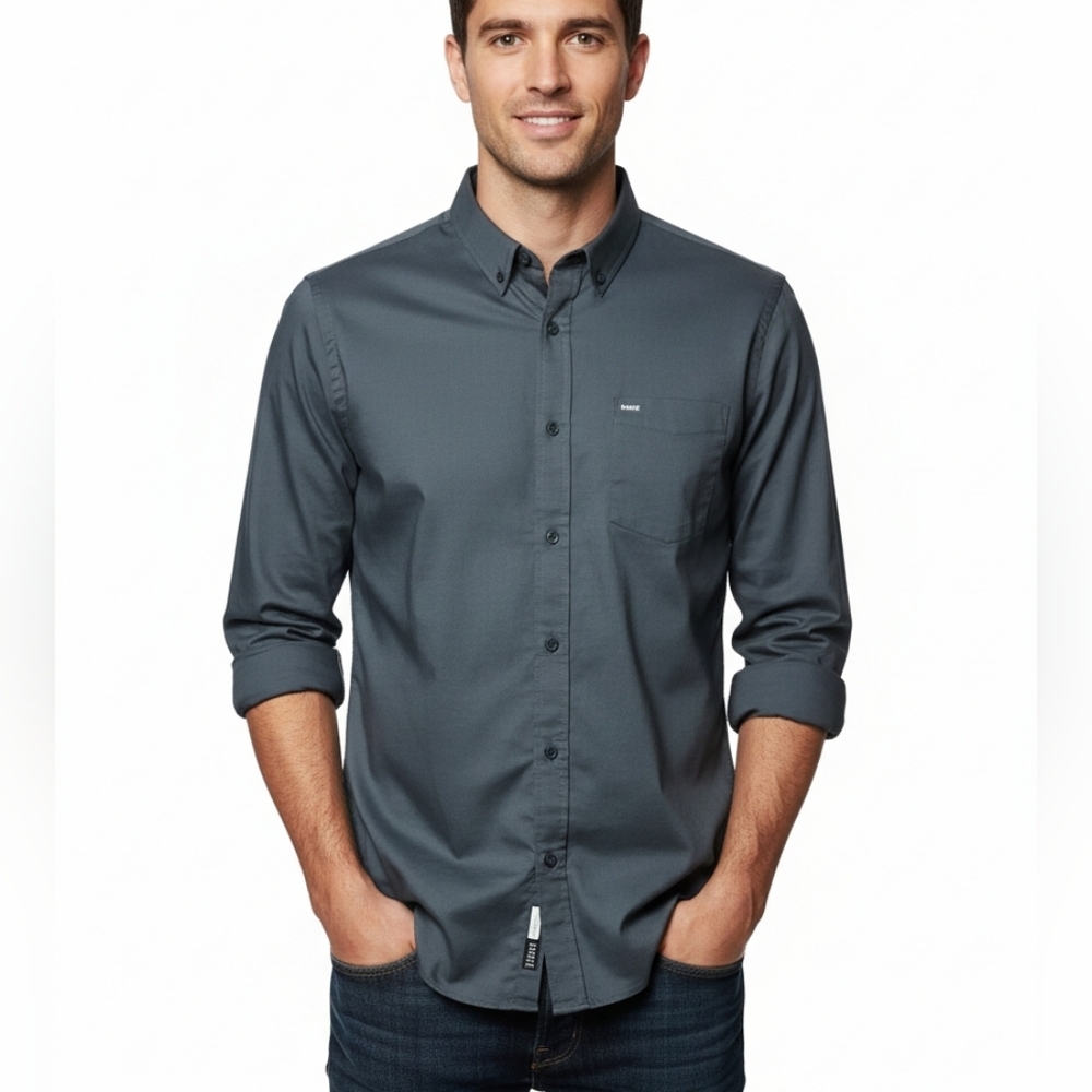 Hurley Men's Charcoal Button-Down Shirt
